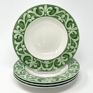 Villeroy & Boch Arabesco Switch Summerhouse Rimmed Soup Bowls 9.5" Set Of 4